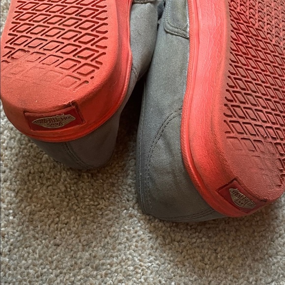 Vans Men's Gray and Red Sneakers - Picture 12 of 13